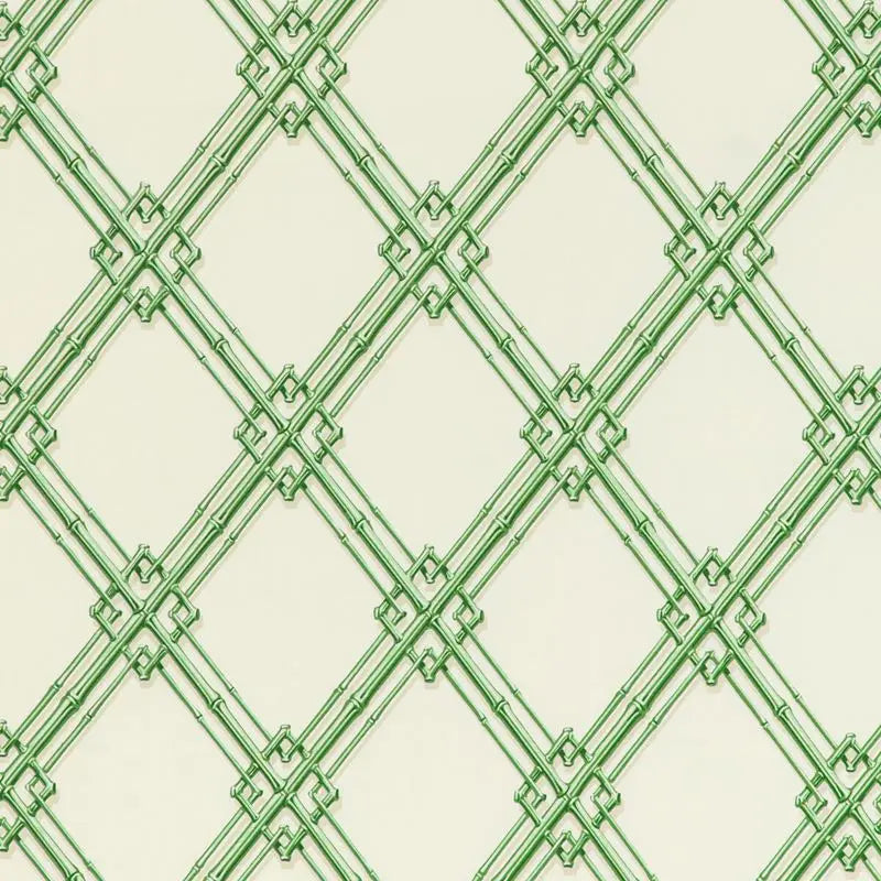 Brunschwig & Fils Fabric 8020127.3 Le Bambou Print Green