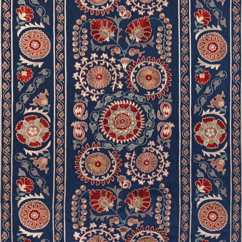 Brunschwig & Fils Fabric 8023113.195 Saanvi Emb Blue/Red