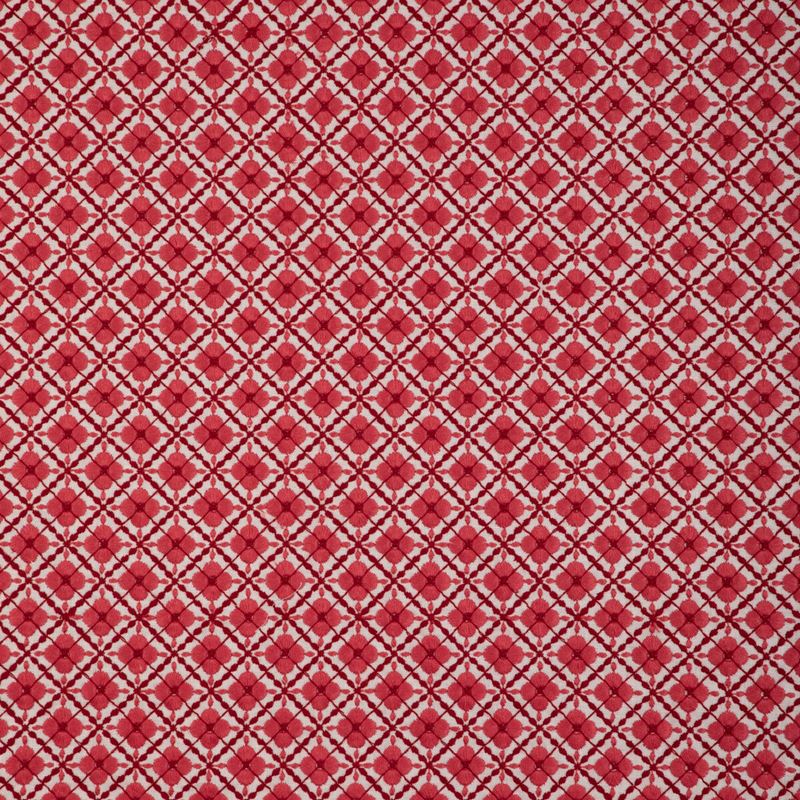 Brunschwig & Fils Fabric 8023119.99 Ines Emb Red