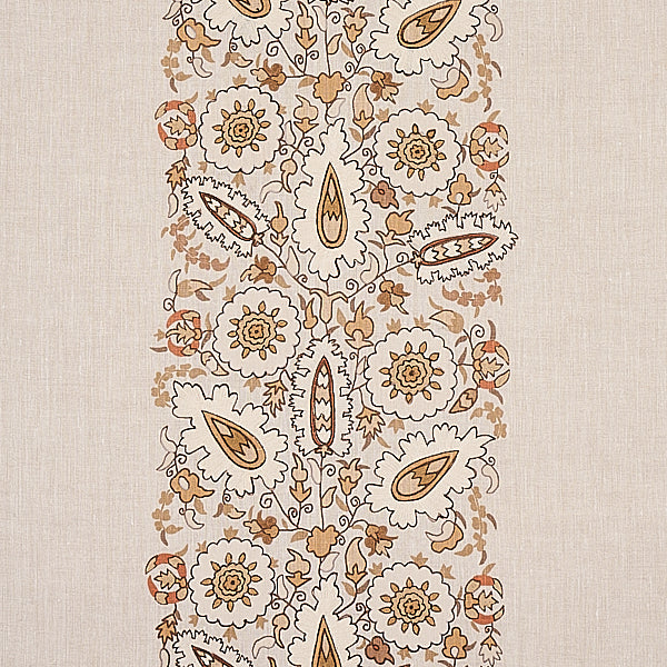 Schumacher Fabric 80752 Anatolia Embroidery Natural