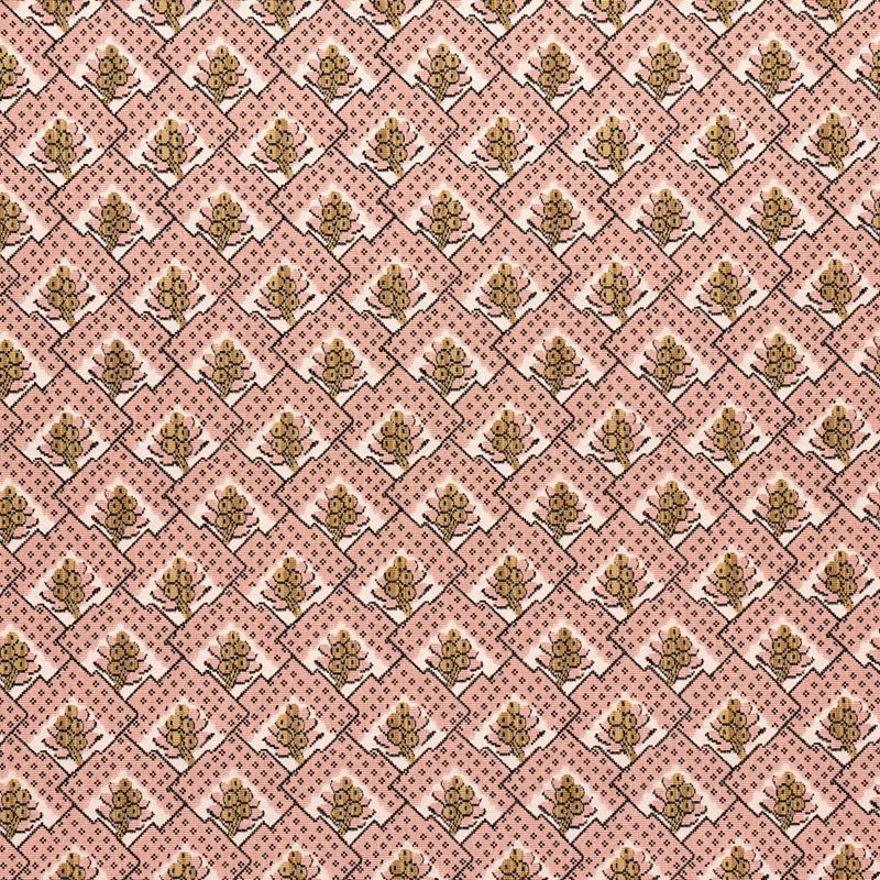 Schumacher Fabric 81600 Blair Silk Ã‰Pinglã‰ Wythe Rose