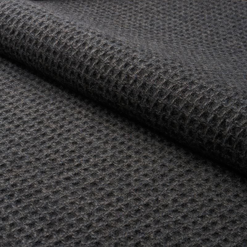 Schumacher Fabric 82642 Walden Wool Texture Charcoal