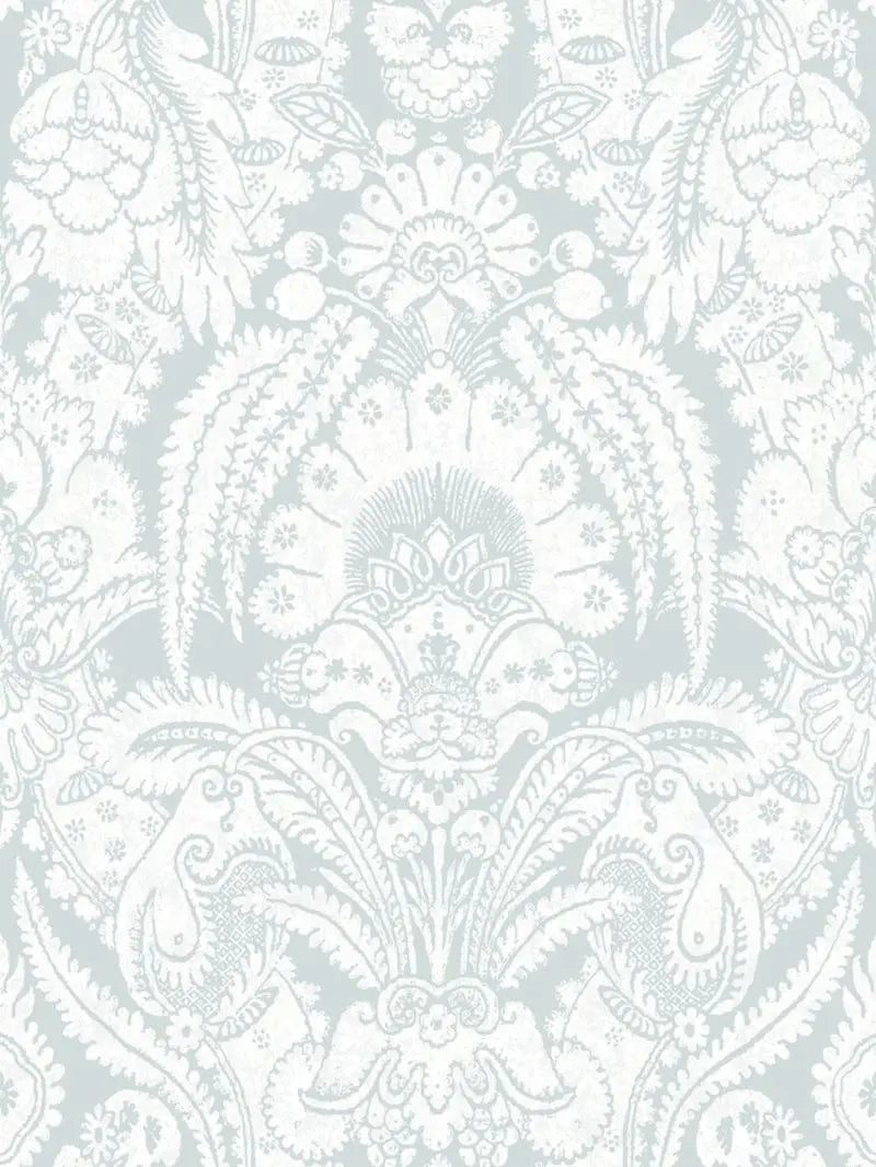 Cole & Son Wallpaper 94/2011.CS Chatterton Pale Blue and White