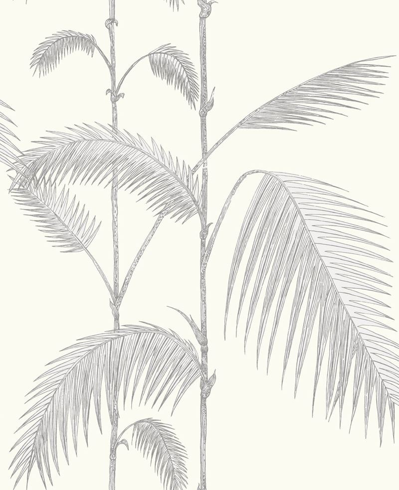 Cole & Son Wallpaper 95/1008.CS Palm Leaves Grey/White