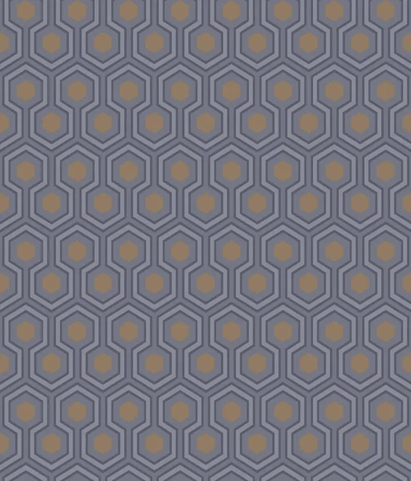 Cole & Son Wallpaper 95/3015.CS Hicks Hexagon Dark Gry/Bronz