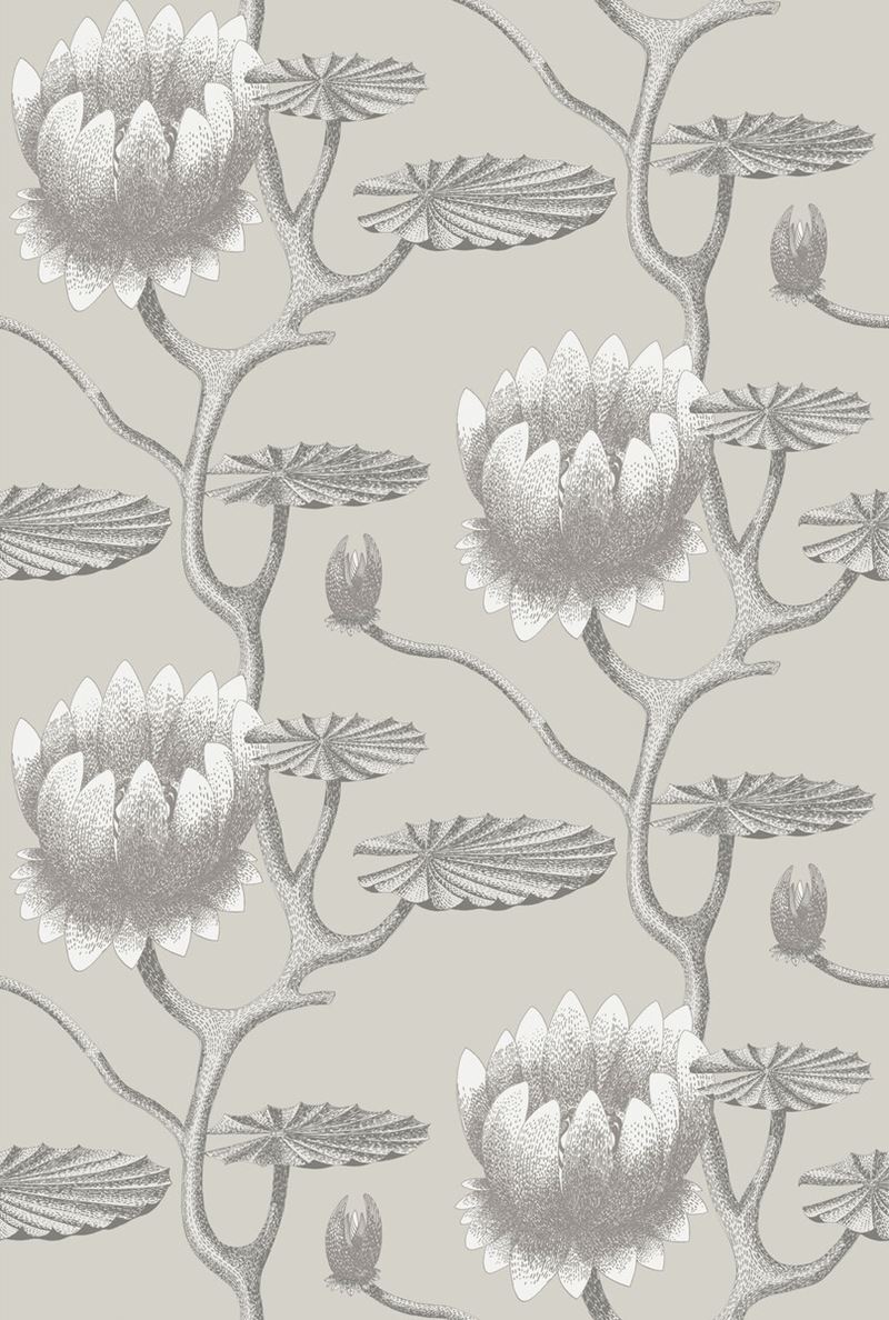 Cole & Son Wallpaper 95/4025.CS Summer Lily Taupe/White