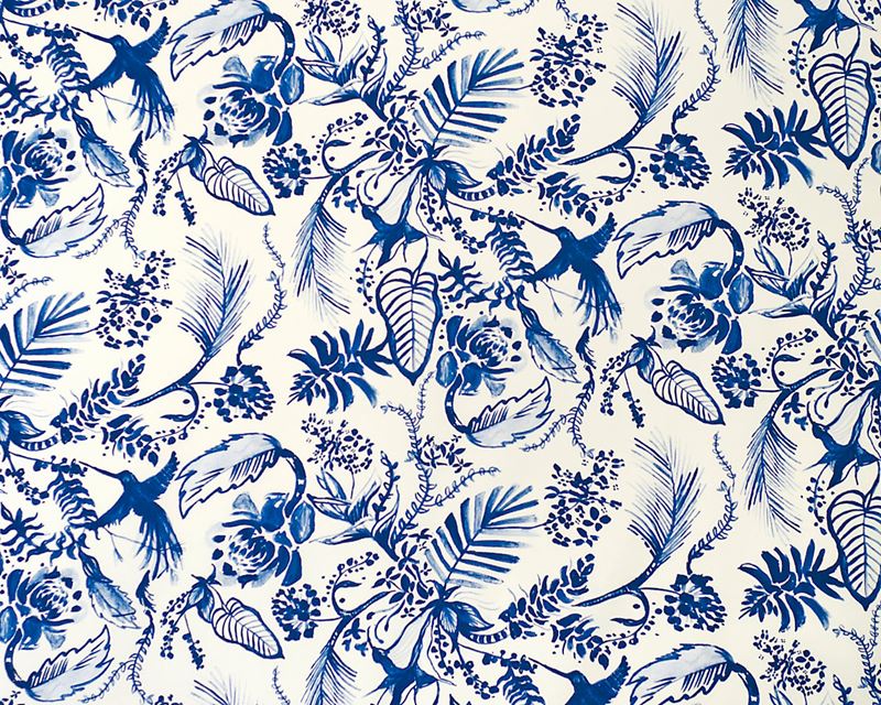 Scalamandre Fabric A9 00011928 Hummingbird Dazzling Blue
