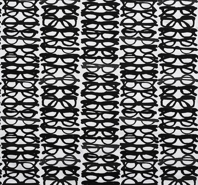 Scalamandre Fabric A9 00031839 Pop Art Black & White