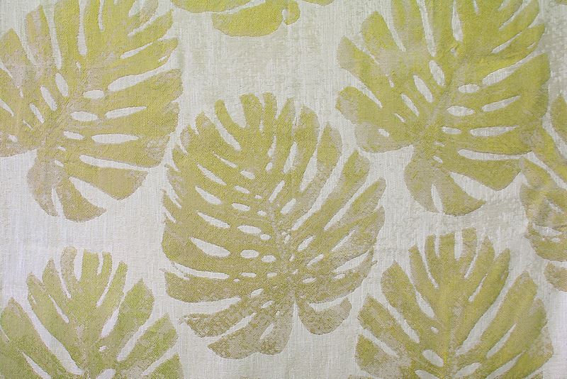 Scalamandre Fabric A9 0003PALM Palm Leaves Lima Yellow