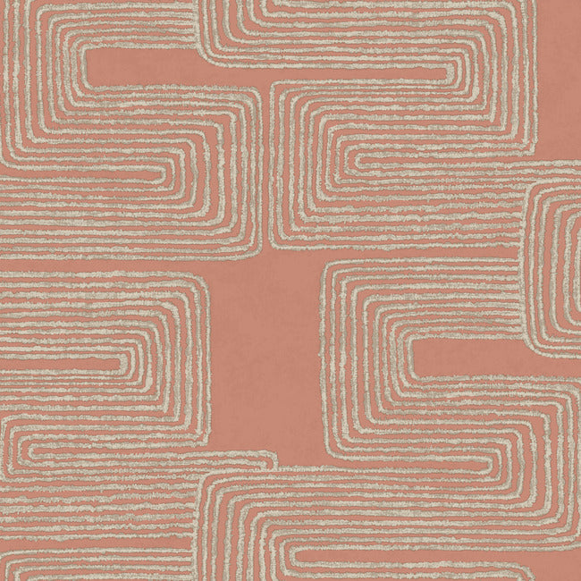 York AG2031 Coral & Glint Zulu Thread Wallpaper