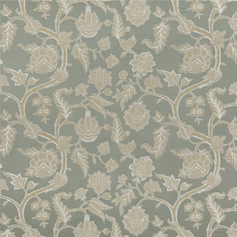 G P & J Baker Fabric BF10586.725 Kelway Aqua/Stone