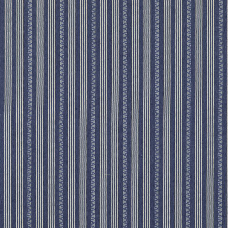 G P & J Baker Fabric BF10911.1 Kilim Stripe Blue