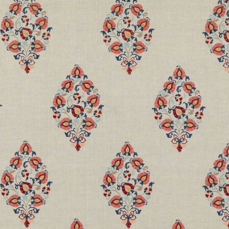 G P & J Baker Fabric BF10923.1 Wooton Red/Blue