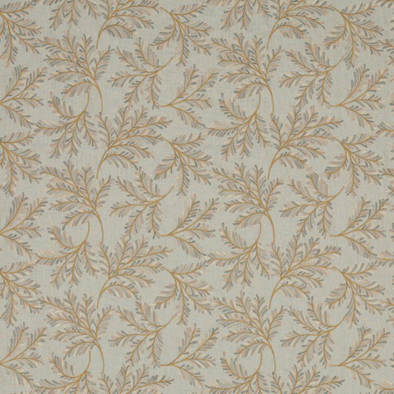 G P & J Baker Fabric BF10945.715 Chelsea Fern Aqua/Bronze