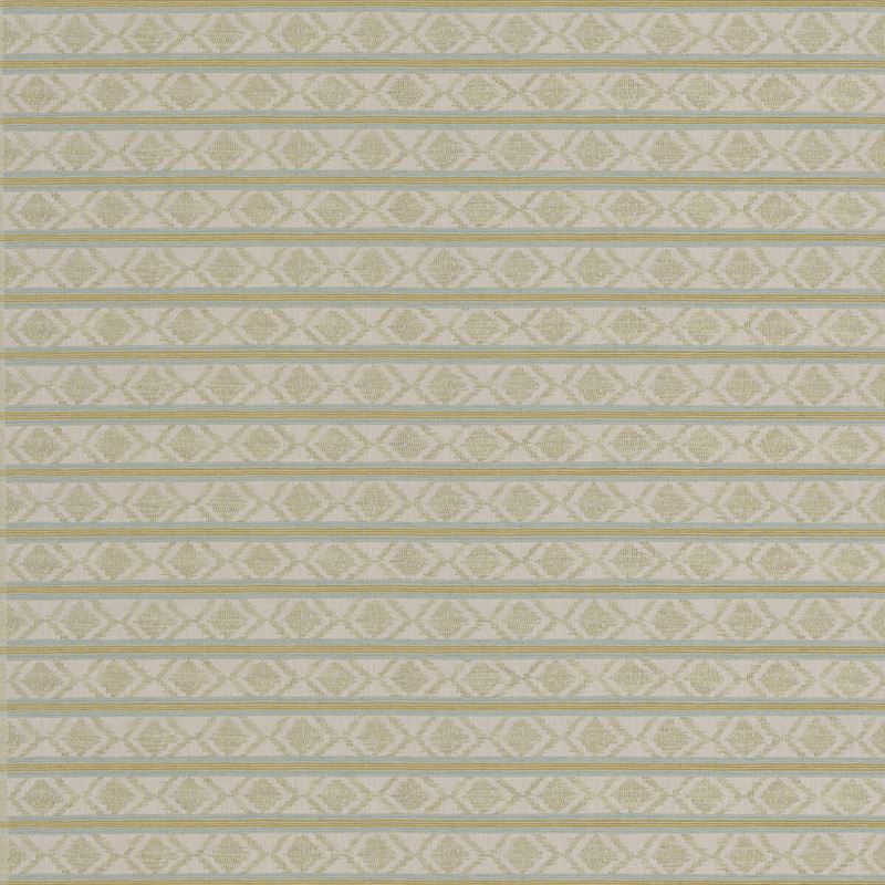 G P & J Baker Fabric BF11034.4 Burford Stripe Aqua/Green