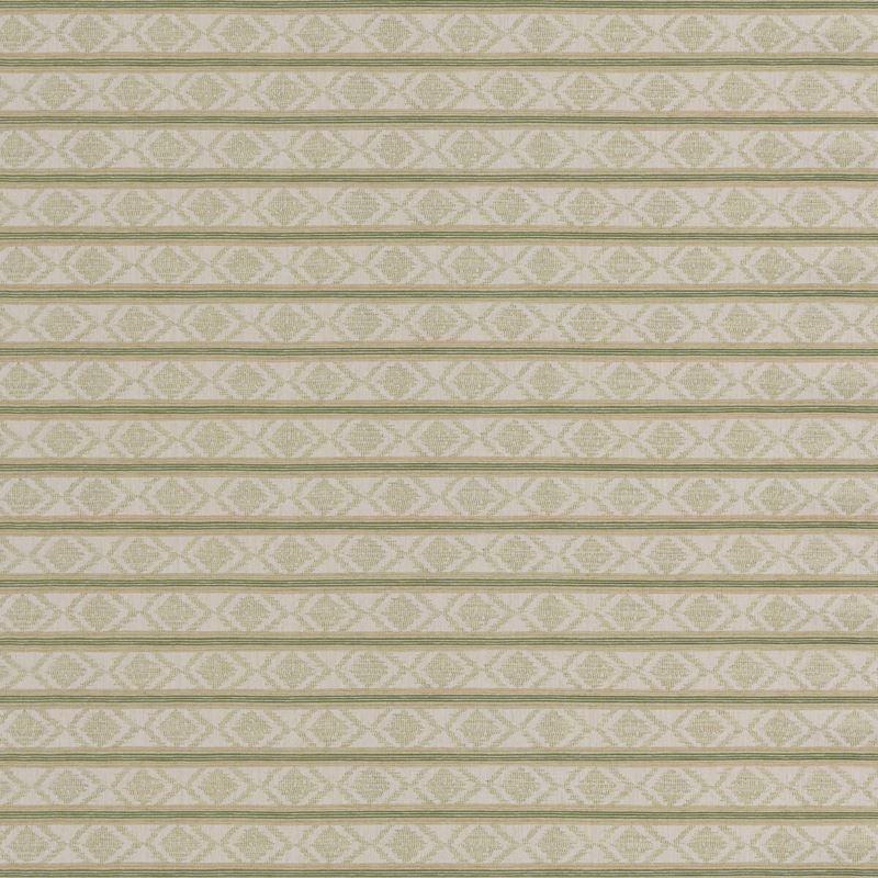 G P & J Baker Fabric BF11034.8 Burford Stripe Green