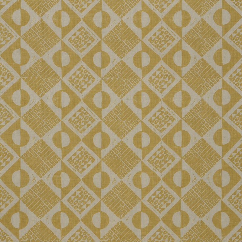 Lee Jofa Fabric BFC-3666.40 Circles and Squares Ochre