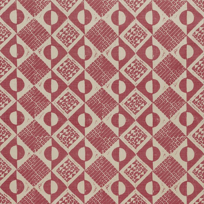 Lee Jofa Fabric BFC-3666.717 Circles and Squares Berry