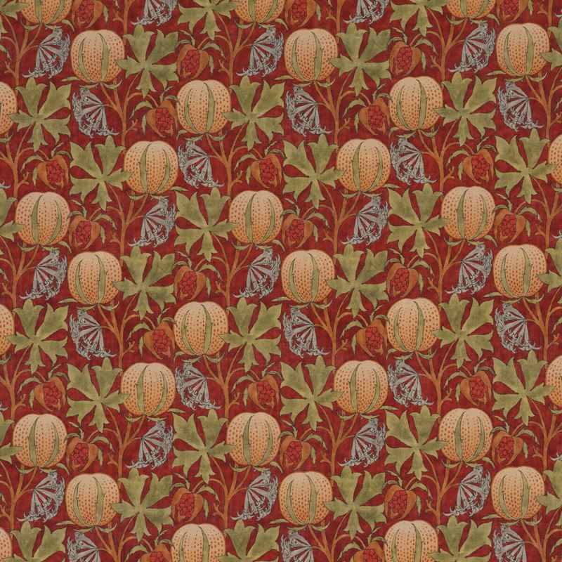 G P & J Baker Fabric BP10621.2 Pumpkins Red/Green