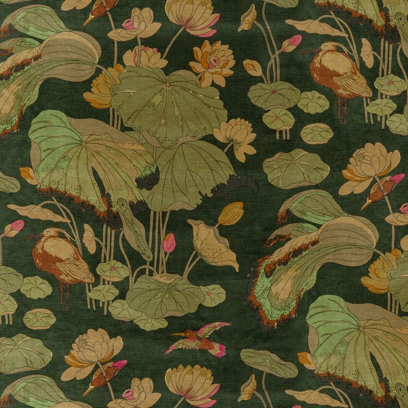 G P & J Baker Fabric BP10814.2 Nympheus Velvet Emerald