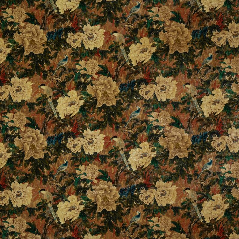 G P & J Baker Fabric BP10817.2 Oriental Garden Jewel