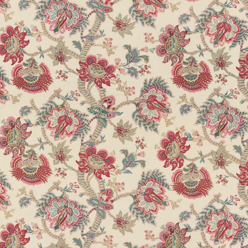 G P & J Baker Fabric BP10903.1 Kingham Red/ Blue