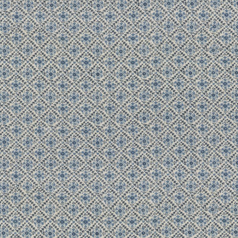 G P & J Baker Fabric BP10909.1 Camden Trellis Blue