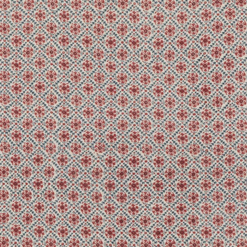 G P & J Baker Fabric BP10909.2 Camden Trellis Red/ Blue