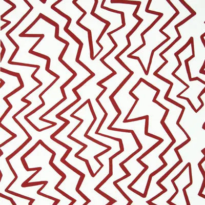 Brunschwig & Fils Wallpaper BR-69539.166 Staccato On Paper Red On White