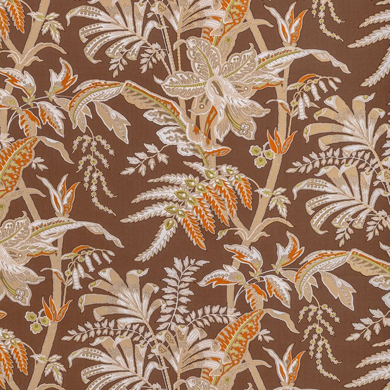 Brunschwig & Fils Fabric BR-79121.630 Seychelles Cotton Print Mocha
