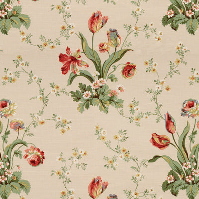 Brunschwig & Fils Fabric BR-79599.015 Ode to Spring Cotton & Linen Print Cream