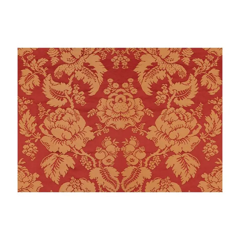 Brunschwig & Fils Fabric BR-81035.O Moulins Damask Rouge/Ivoire