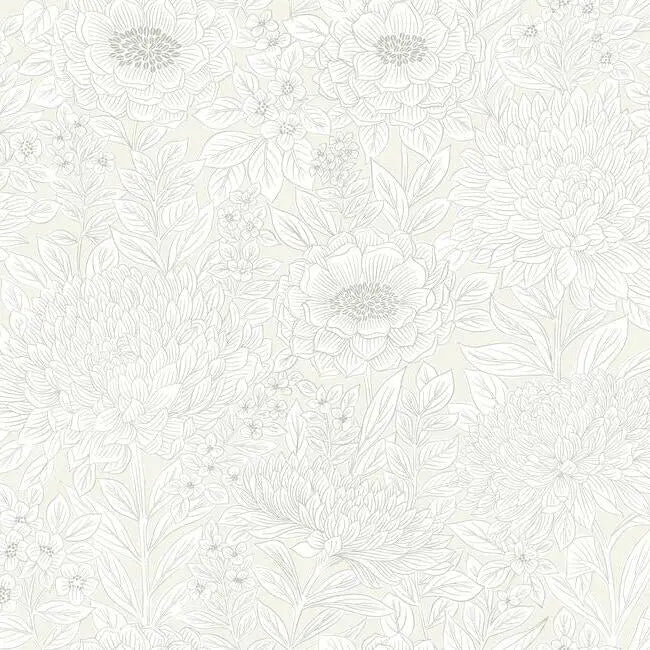 York BW3921 Wood Block Blooms Wallpaper