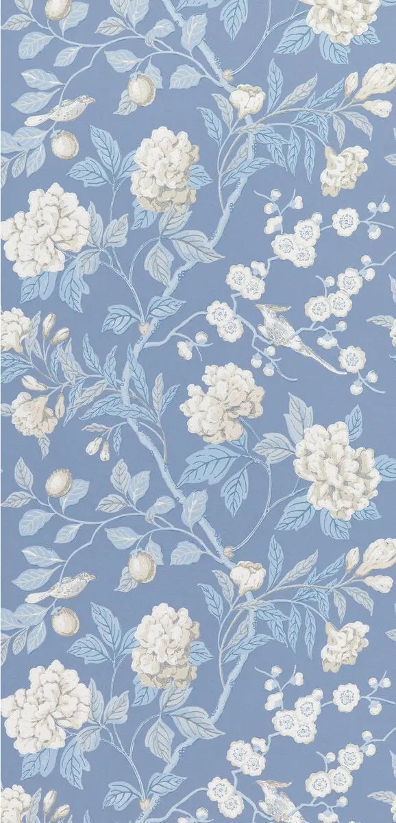 G P & J Baker Wallpaper BW45000.9 Emperor's Garden Blue