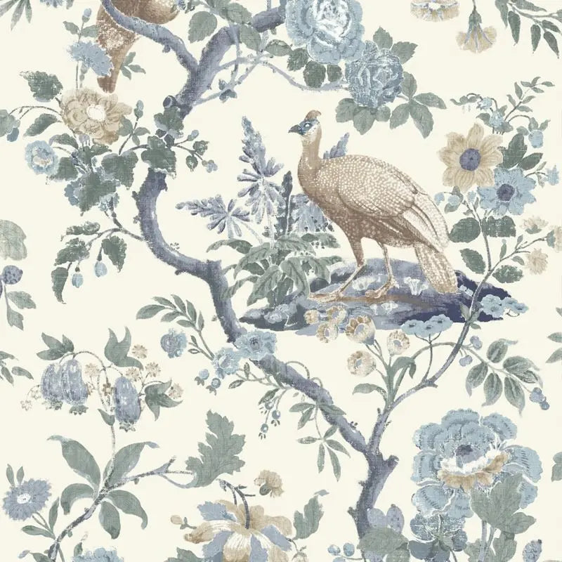 G P & J Baker Wallpaper BW45096.1 Broughton Rose Blue