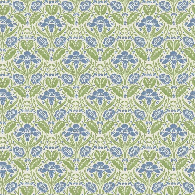 G P & J Baker Wallpaper BW45101.2 Iris Meadow Blue/Green