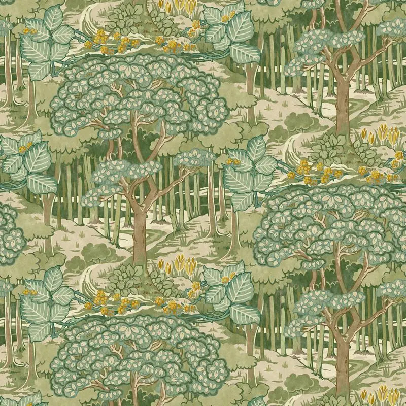 G P & J Baker Wallpaper BW45106.1 Ruskin Green