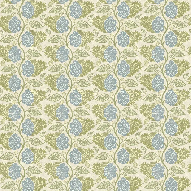 G P & J Baker Wallpaper BW45114.1 Calcot Green/Blue