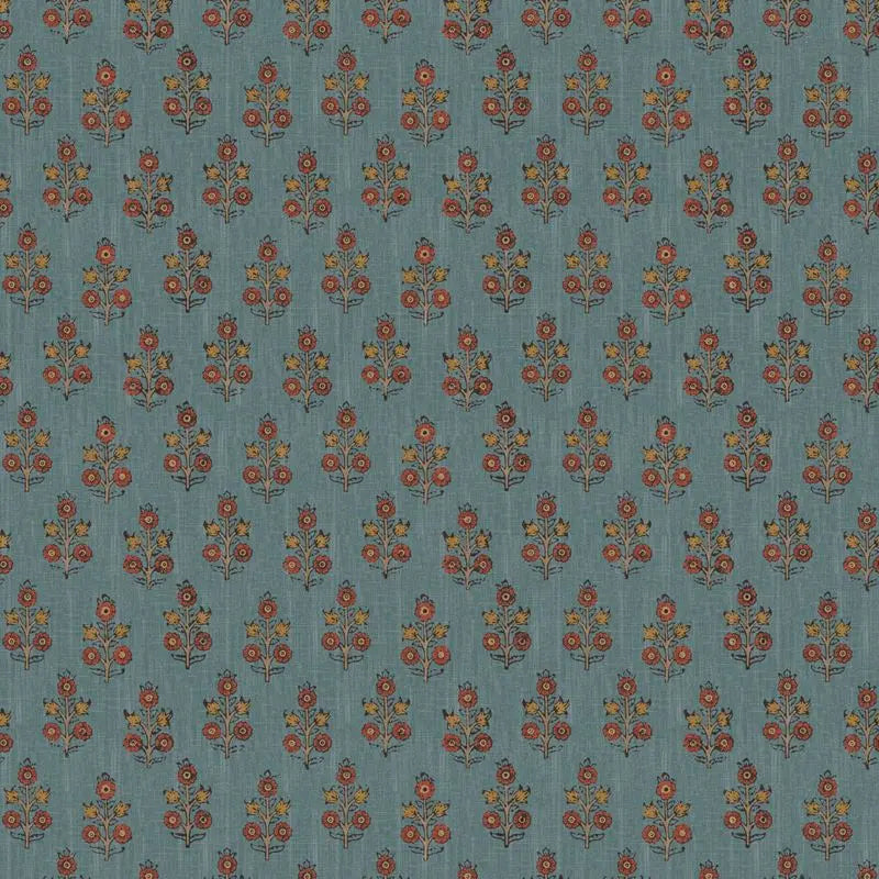 G P & J Baker Wallpaper BW45117.8 Poppy Sprig Denim