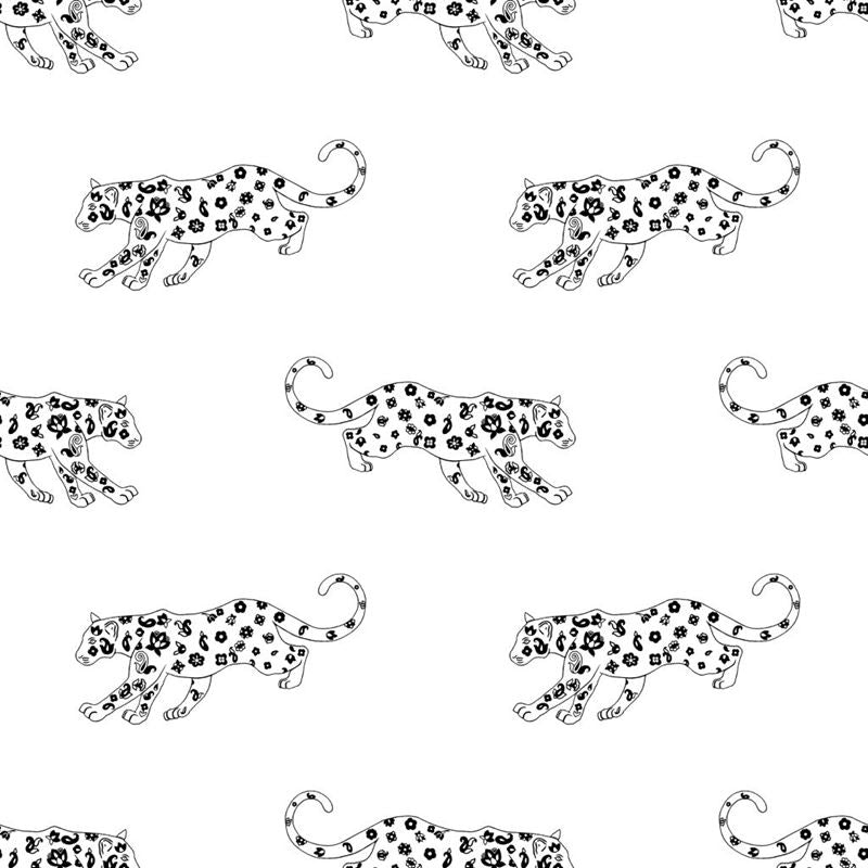 RM Coco Fabric Cool Cat White Leopard