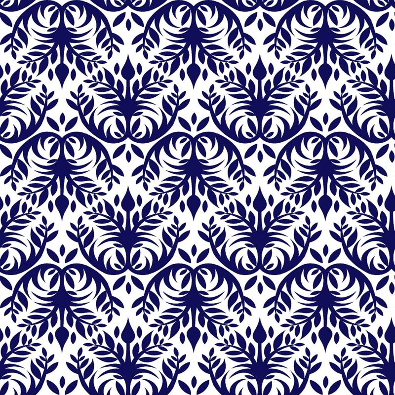 RM Coco Fabric Double Dutch Damask Cobalt