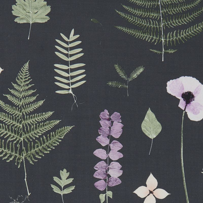 Clarke and Clarke Fabric F1089-3 Herbarium Heather/Ebony