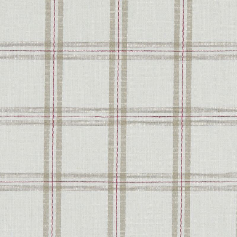 Clarke and Clarke Fabric F1124-6 Kelmscott Raspberry/Linen