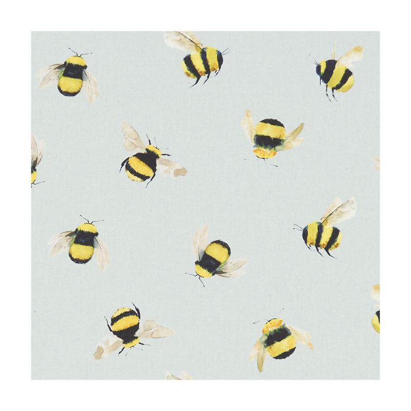 Clarke and Clarke Fabric F1255-1 Bees Duckegg