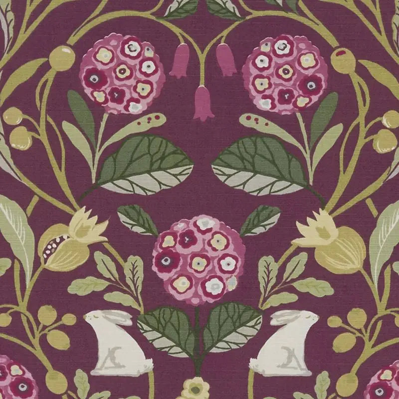 Clarke and Clarke Fabric F1314-4 Forester Plum