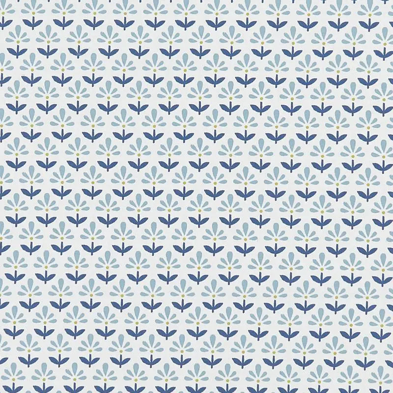 Clarke and Clarke Fabric F1373-2 Fleur Denim