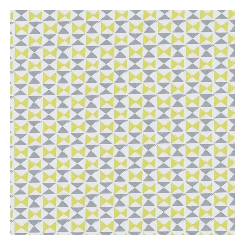 Clarke and Clarke Fabric F1376-2 Orianna Chartreuse/Charcoal