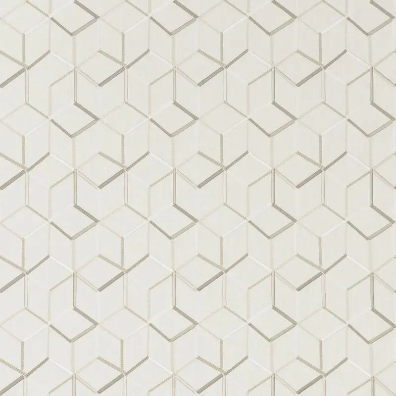 Clarke and Clarke Fabric F1443-2 Linear Ivory