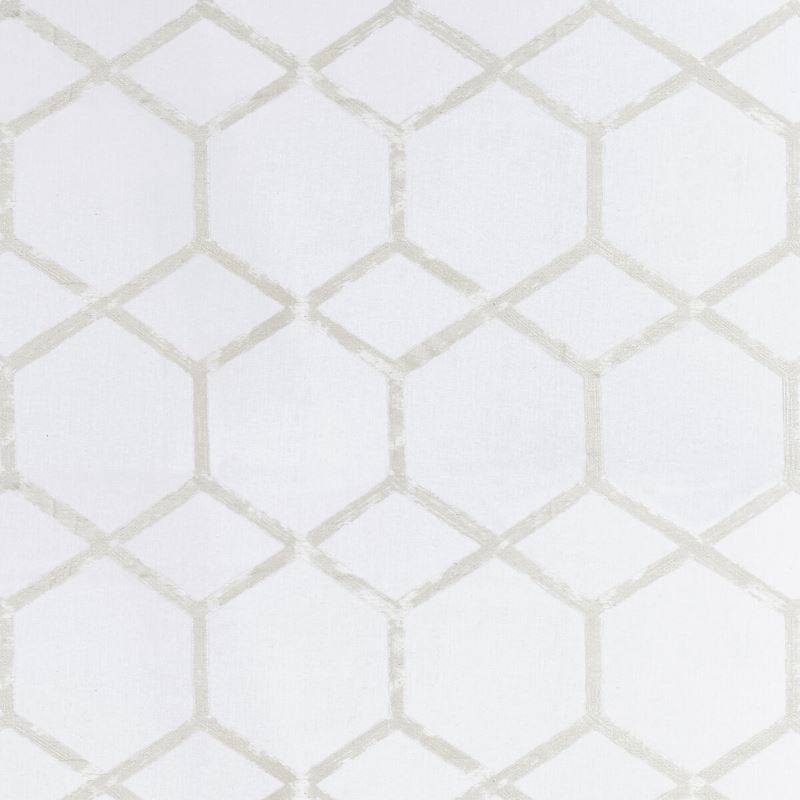 Clarke and Clarke Fabric F1469-4 Forma Ivory/Silver