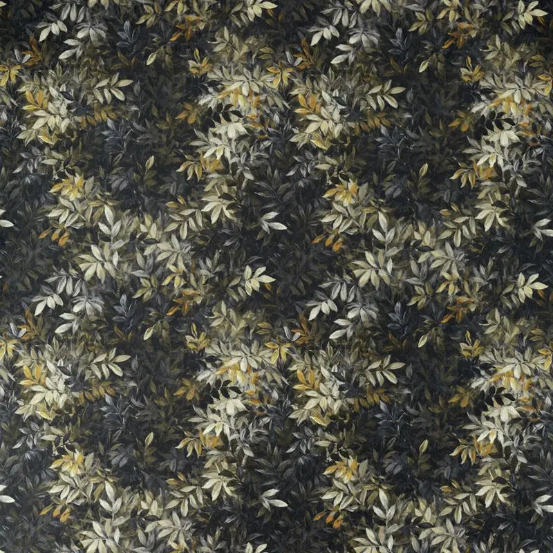 Clarke and Clarke Fabric F1612-4 Congo Noir Velvet